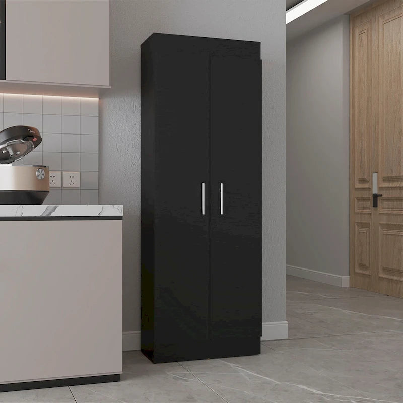 White 5-Shelf Storage Pantry Cabinet