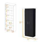 White 5-Shelf Storage Pantry Cabinet