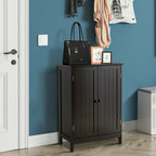 Bathroom Floor Storage Cabinet Double Door Kitchen Cupboard Shoe