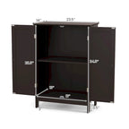 Bathroom Floor Storage Cabinet Double Door Kitchen Cupboard Shoe