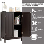 Bathroom Floor Storage Cabinet Double Door Kitchen Cupboard Shoe