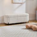 49.2W Oversized Storage Ottoman,Modern Footstool Bench with Metal Legs