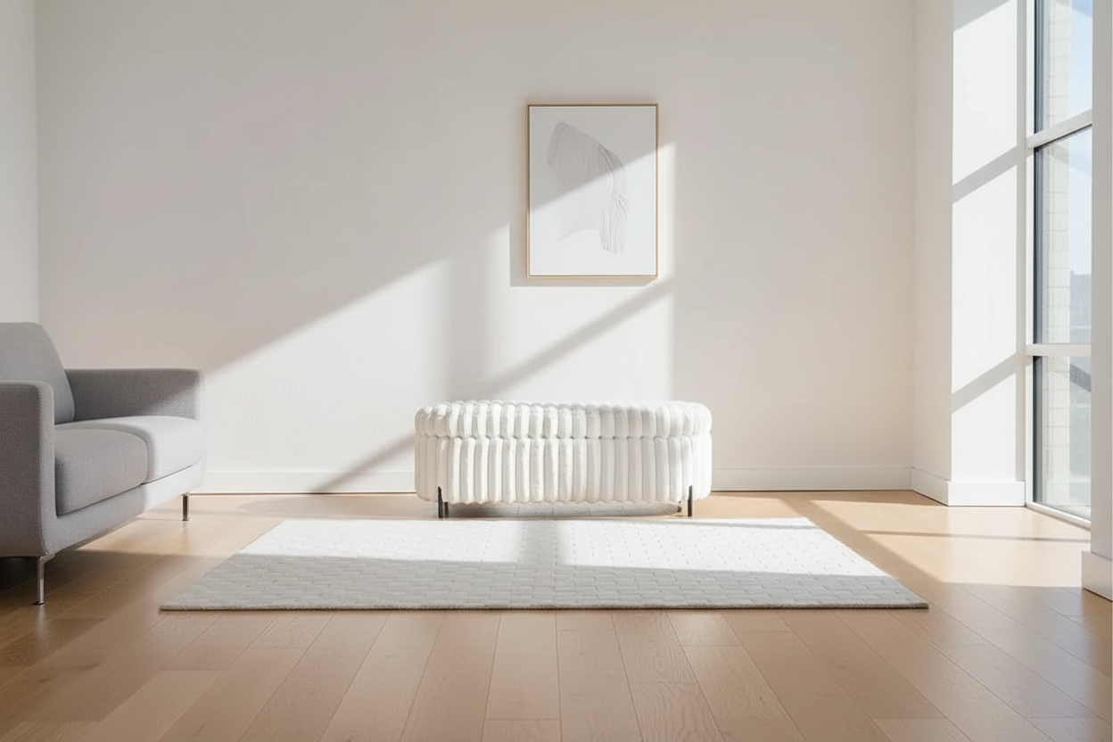 49.2W Oversized Storage Ottoman,Modern Footstool Bench with Metal Legs