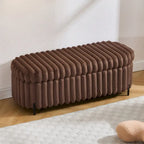 49.2W Oversized Storage Ottoman,Modern Footstool Bench with Metal Legs