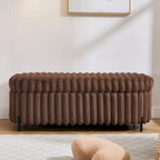 49.2W Oversized Storage Ottoman,Modern Footstool Bench with Metal Legs