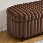 49.2W Oversized Storage Ottoman,Modern Footstool Bench with Metal Legs