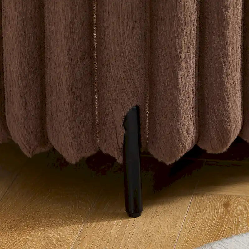 49.2W Oversized Storage Ottoman,Modern Footstool Bench with Metal Legs