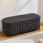 49.2W Oversized Storage Ottoman,Modern Footstool Bench with Metal Legs