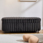 49.2W Oversized Storage Ottoman,Modern Footstool Bench with Metal Legs