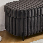 49.2W Oversized Storage Ottoman,Modern Footstool Bench with Metal Legs