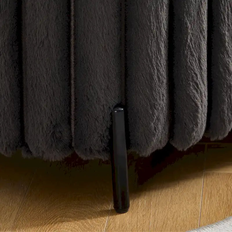49.2W Oversized Storage Ottoman,Modern Footstool Bench with Metal Legs
