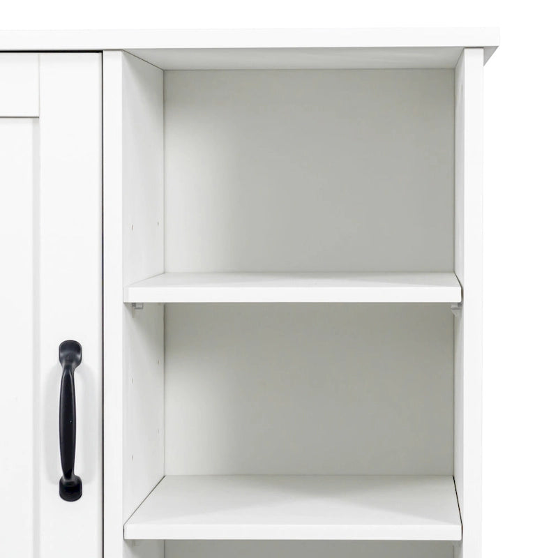 Tall Bathroom Storage Cabinet with Doors and shelf, Freestanding Bathroom Cabinet, Tilt-Out Laundry Hamper