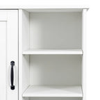 Tall Bathroom Storage Cabinet with Doors and shelf, Freestanding Bathroom Cabinet, Tilt-Out Laundry Hamper