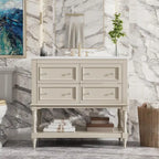 36 Bathroom Vanity Cabinet with Sink Combo Set, Undermount Ceramic Sink, Free Standing Vanity Set with 4 Drawers