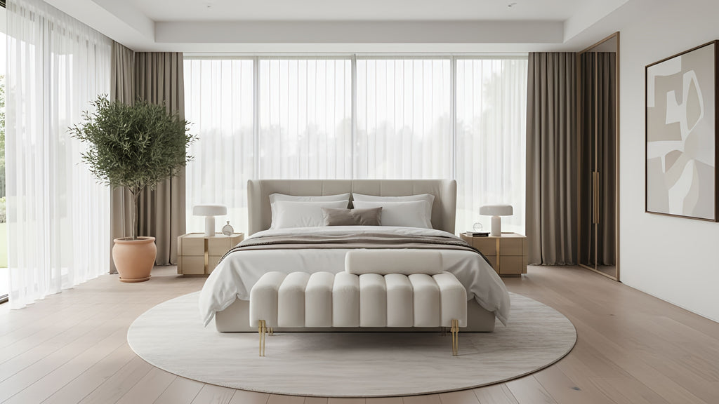 Width Modern End of Bed Bench