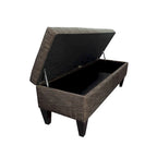 10-button Tufted Upholstered Long Storage Bench Ottoman