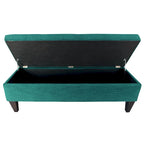 10-button Tufted Upholstered Long Storage Bench Ottoman