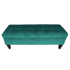 10-button Tufted Upholstered Long Storage Bench Ottoman