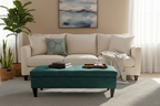 10-button Tufted Upholstered Long Storage Bench Ottoman