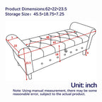 62 Bedroom tufted Button Storage Bench