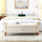 62 Bedroom tufted Button Storage Bench