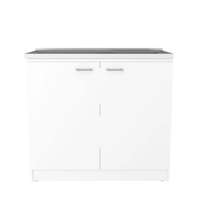 2-Piece Kitchen Set with Kitchen Island and Utility Sink Cabinet
