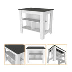 2-Piece Kitchen Set with Kitchen Island and Utility Sink Cabinet