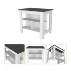 2-Piece Kitchen Set with Kitchen Island and Utility Sink Cabinet
