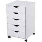 5 Drawer Storage Organizer with Nordic Minimalist Modern Style & Wheels - 15.75*15.75*26.5