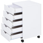 5 Drawer Storage Organizer with Nordic Minimalist Modern Style & Wheels - 15.75*15.75*26.5