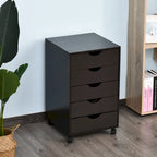 5 Drawer Storage Organizer with Nordic Minimalist Modern Style & Wheels - 15.75*15.75*26.5