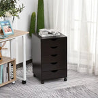 5 Drawer Storage Organizer with Nordic Minimalist Modern Style & Wheels - 15.75*15.75*26.5