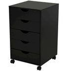 5 Drawer Storage Organizer with Nordic Minimalist Modern Style & Wheels - 15.75*15.75*26.5