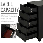 5 Drawer Storage Organizer with Nordic Minimalist Modern Style & Wheels - 15.75*15.75*26.5