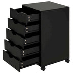 5 Drawer Storage Organizer with Nordic Minimalist Modern Style & Wheels - 15.75*15.75*26.5