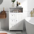 1-Shelf & 3-Drawer Wood Storage Organizer, Bathroom Storage Cabinet