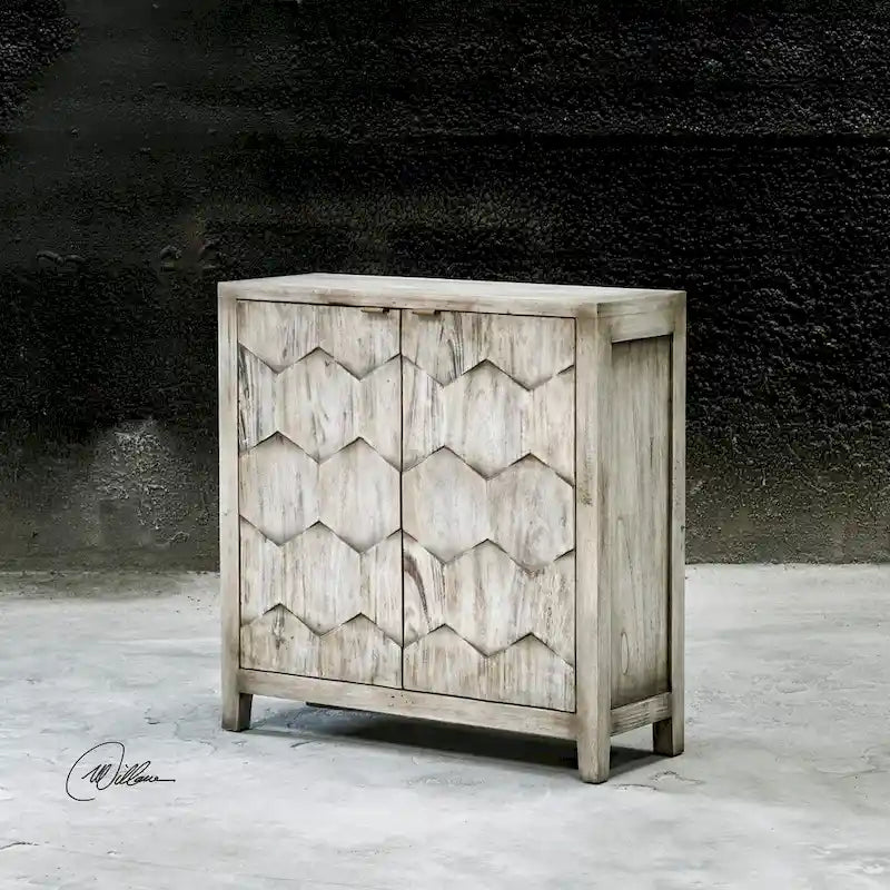 Smoked Ivory Console Cabinet