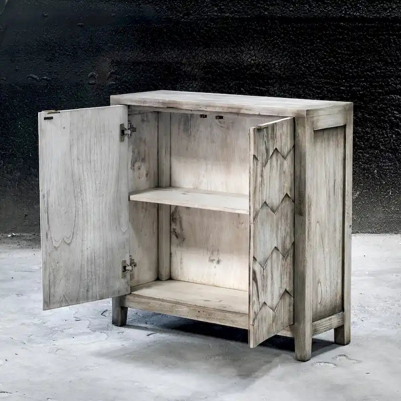 Smoked Ivory Console Cabinet