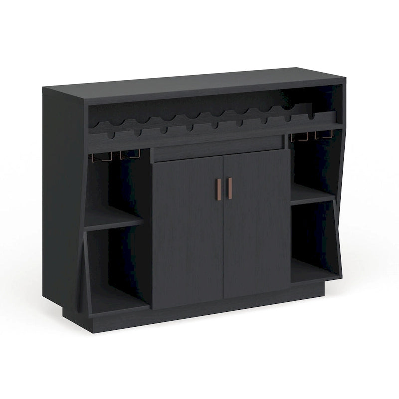 Contemporary Black 47-inch 4-shelf Dining Buffet
