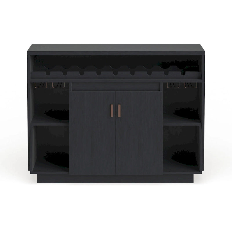 Contemporary Black 47-inch 4-shelf Dining Buffet