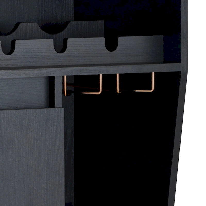 Contemporary Black 47-inch 4-shelf Dining Buffet