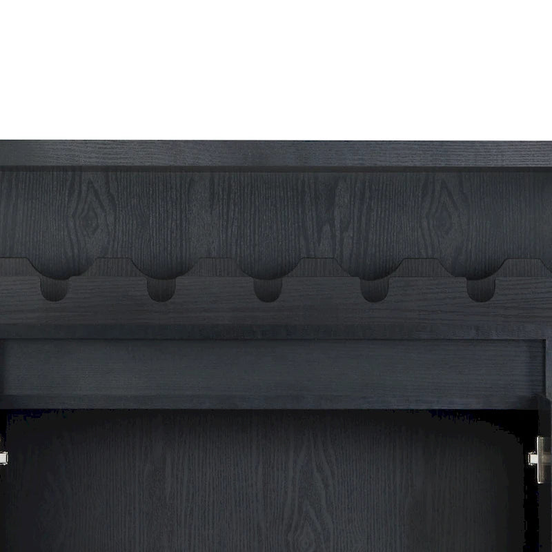 Contemporary Black 47-inch 4-shelf Dining Buffet