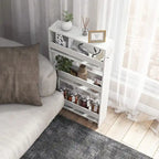 Narrow Rolling Storage Cart with Shelves for Kitchen and Bathroom