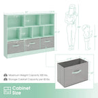 3-Tier Storage Bookcase for Kids, Simple Wood Display Cabinet for Bedroom