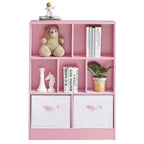 3-Tier Storage Bookcase for Kids, Simple Wood Display Cabinet for Bedroom