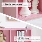 3-Tier Storage Bookcase for Kids, Simple Wood Display Cabinet for Bedroom