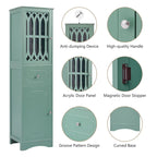 64 Tall Freestanding Bathroom Cabinet with Drawer and Adjustable Shelf