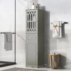 64 Tall Freestanding Bathroom Cabinet with Drawer and Adjustable Shelf