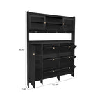 Classic Multifunctional Freestanding Tall Shoe Storage Cabinet