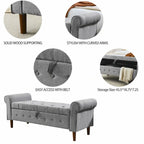 Bedroom Tufted Button Storage Bench